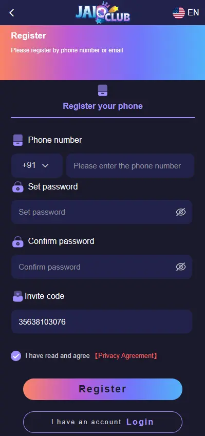 Jai Club Register